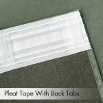 MIULEE Sage Green Velvet Curtains 84 inches 2 Panels - Pinch Pleat Luxury Room Darkening Window Drapes for Bedroom Living Room Blackout Thermal Insulated Super Soft, Back Tab Rod Pocket, W52 x L84