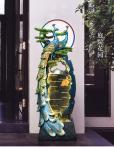 Peacock fountain indoor and outdoor, using living room water curtain wall, office garden entrance decorative floor to floor