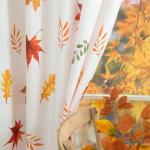 youleyar Fall Curtains for Living Room, 84 Inch Length Rod Pocket Thanksgiving Curtian Panels, Autumn Falling Maple Leaves Window Drapes for Bedroom Dining Room Drapes, 52" W x 84" L
