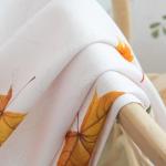 youleyar Fall Curtains for Living Room, 84 Inch Length Rod Pocket Thanksgiving Curtian Panels, Autumn Falling Maple Leaves Window Drapes for Bedroom Dining Room Drapes, 52" W x 84" L