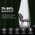 MIULEE Velvet Curtains Olive Green Elegant Grommet Curtains Thermal Insulated Soundproof Room Darkening Curtains/Drapes for Classical Living Room Bedroom Decor 52 x 84 Inch Set of 2