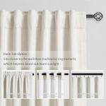 Cream Linen Blackout Curtains for Bedroom 84 Inch Length 2 Panels Set Room Darkening Curtains Natural Beige Black Out Curtain Neutral Thermal Insulated Living Room Nursery Drapes Back Tab 52x84