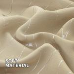 BGment Room Darkening Curtains 84 Inches Long, Grommet Thermal Insulated Blackout Curtains with Wave Line and Dots Printed for Bedroom, 2 Panels, Each 52 x 84 Inch, Beige