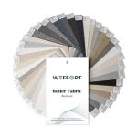 WEFFORT Motorized Blind,Work with Homekit Thread-Enabled, 100% Blackout Smart Shades with Remote Control, Electric Roller Shade,Multi-Color Samples