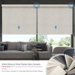 WEFFORT Motorized Blind,Work with Homekit Thread-Enabled, 100% Blackout Smart Shades with Remote Control, Electric Roller Shade,Multi-Color Samples