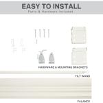 LOTUS & WINDOWARE Cordless 2-inchFaux Wood Blind 25" Wide x 72" Long,(Soft White-Antique White),Smooth, Room Darkening, Horizontal Blinds for Living Room, Bedroom, Interior Door Windows - 25 x 72,Sof