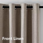 IGEMAEVE Linen Blackout Curtains 84 Inch Length 2 Panels Set,100% Black Out Curtains for Bedroom Living Room, Thermal Insulated Darkening Drapes Privacy Grommet Window Home Deco (52x84 Inch, Linen)