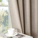 IGEMAEVE Linen Blackout Curtains 84 Inch Length 2 Panels Set,100% Black Out Curtains for Bedroom Living Room, Thermal Insulated Darkening Drapes Privacy Grommet Window Home Deco (52x84 Inch, Linen)