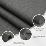 AOSKY Linen Roller Blinds Shades for Indoor Windows Pull Down Cordless Blackout Black Out Window Shade 20 Inch Blinds for Home Dark Grey