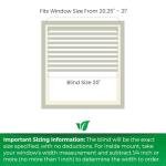 CALYX INTERIORS Room Darkening Vinyl Mini Blinds, Cordless, 1" Slat, 20" W x 60" H, Light Gray. Inside Mount in Windows 20.25 and Greater; Indoor Window Shades