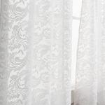 ALIGOGO Lace Kitchen Curtains 36 inches Length 2 Panels - Retro White Kitchen Window Curtains Over Sink Lace Curtains Short for Small Window Bathroom Window Cabinet Laundry Room Decor 26W x 36L