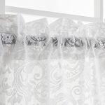 ALIGOGO Lace Kitchen Curtains 36 inches Length 2 Panels - Retro White Kitchen Window Curtains Over Sink Lace Curtains Short for Small Window Bathroom Window Cabinet Laundry Room Decor 26W x 36L