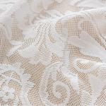 ALIGOGO Lace Kitchen Curtains 36 inches Length 2 Panels - Retro White Kitchen Window Curtains Over Sink Lace Curtains Short for Small Window Bathroom Window Cabinet Laundry Room Decor 26W x 36L