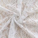 ALIGOGO Lace Kitchen Curtains 36 inches Length 2 Panels - Retro White Kitchen Window Curtains Over Sink Lace Curtains Short for Small Window Bathroom Window Cabinet Laundry Room Decor 26W x 36L