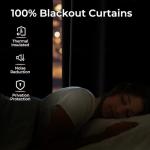 CAPALOCA Pinch Pleated Blackout Curtains 96 Inches Long, Linen Blend, 100% Blackout Drapes with 20 Hooks, Ideal for Bedroom and Living Room, 40" W x 96" L (Pack of 2), Natural