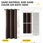 MIULEE Chocolate Brown Blackout Curtains for Bedroom Living Room 63 Inches Long 2 Panels, Thermal Insulated Room Darkening Drapes Solid Grommet Noise Reduction Window Treatments 40x63 Inch