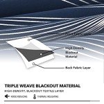 Deconovo Blackout Curtains - Silver Wave Print, Thermal Insulated, Noise Reducing, Privacy Drapes for Bedroom & Living Room (52W x 84L Inch, Navy Blue, 2 Panels)