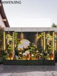 MJY Large Chinese Style Water Curtain Wall Decoration Flowing Water Screen Living Room Courtyard Floor Ornament
