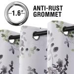 H.VERSAILTEX Blackout Curtains for Bedroom Thermal Insulated Grommet Panels Noise Reduction Window Drapes Room Darkening Curtains for Living Room(2 Panels, 52x45 in, Grey and Sage)