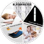 H.VERSAILTEX Blackout Curtains for Bedroom Thermal Insulated Grommet Panels Noise Reduction Window Drapes Room Darkening Curtains for Living Room(2 Panels, 52x45 in, Grey and Sage)