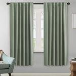 H.VERSAILTEX Blackout Curtains Thermal Insulated Window Treatment Panels Room Darkening Blackout Drapes for Living Room Back Tab/Rod Pocket Bedroom Draperies, 52 x 72 Inch, Light Sage, 2 Panels