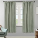 H.VERSAILTEX Blackout Curtains Thermal Insulated Window Treatment Panels Room Darkening Blackout Drapes for Living Room Back Tab/Rod Pocket Bedroom Draperies, 52 x 72 Inch, Light Sage, 2 Panels
