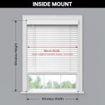 LazBlinds 2-inch Cordless Faux Wood Blinds with Royal Valance, Room Darkening Horizontal Window Blinds, Inside Mount Blinds for Windows - Fit for Window 23'' W x 60'' H - White