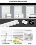 LazBlinds 2-inch Cordless Faux Wood Blinds with Royal Valance, Room Darkening Horizontal Window Blinds, Inside Mount Blinds for Windows - Fit for Window 23'' W x 60'' H - White