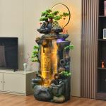 Feng Shui curtain wall decoration, garden living room floor to attract wealth, the company opened exclusive outdoor decoration