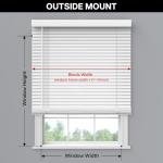 LazBlinds 2-inch Cordless Faux Wood Blinds with Royal Valance, Room Darkening Horizontal Window Blinds, Inside Mount Blinds for Windows - Fit for Window 23'' W x 60'' H - White