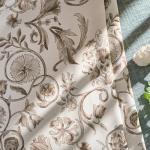 jinchan Floral Blackout Curtains for Bedroom Living Room 84 Inches Length Farmhouse Curtains Room Darkening Vintage Drapes Traditional Rod Pocket Window Treatment 2 Panels Set Taupe on Beige