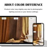 Lazzzy Velvet Blackout Curtains Brown Thermal Insulated Curtains 84 Room Darkening Window Drapes Super Soft Luxury Curtains for Living Room Bedroom Rod Pocket 2 Panels 84 Inch Long Gold Brown