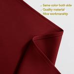 NICETOWN Blackout Kitchen Tier Curtains- Rod Pocket Tailored Scalloped Valance/Swags for Basement (1 Set, 72 inches Wide Combined, 63 inches Long, Burgundy Red)