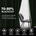 MIULEE 90 Inches Velvet Curtains Olive Green Elegant Grommet Curtains Thermal Insulated Soundproof Room Darkening Drapes for Classical Living Room Bedroom Decor 52 x 90 Inch Set of 2