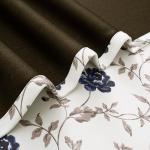 Beauoop Floral 100% Blackout Curtains 84 Inches Long 2 Panels for Bedroom Living Room Blue Brown on Beige Vintage Rose Flower Patterned Room Darkening Thermal Soundproof Grommet Window Drapes, 52X84