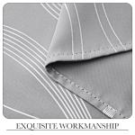 NICETOWN Silver Grey Blackout Pattern Curtains for Bedroom, 52 x 84 Inch Noise Reducing Thermal Insulated Wave Line Foil Print Design Room Darkening Window for Patio Sliding Glass Door(2 Panels)