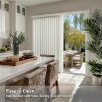 CHICOLOGY Vertical Blinds , Door Blinds , Blinds & Shades , Blackout Blinds ,Window Shade , Vertical Blinds for Sliding Doors , Sliding Blinds Oxford Alabaster (Vinyl) 78"W X 84"H