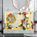 Living Room Decoration Large Floor Light Luxury Water Fountain Landscape Home Water Curtain Wall