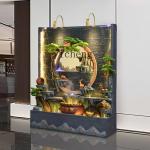 large rockery flowing water fountain feng shui wheel humidifier water curtain wall circulating water living room garden
