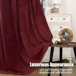 YoungsTex Burgundy Velvet Curtains 84 Inch Length for Living Room, Maroon Drapes with Gommet Blackout Thermal Insulated for Bedroom Dining Christmas, 2 Panels, 52 X 84 Inch
