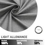 Flyfun Grommet Blackout Curtains for Bedroom and Living Room - 2 Panels Set Thermal Insulated Room Darkening Curtains (Grayish Green, 52W x 96L)