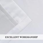 Homechoice Decor Thermal Insulated Blackout Window Curtains, 54" W x 84" L x 2 Panels, Boho Ruched Window Treatments with 3 Rows of Butterfly Flowers, Rustic Rod Pocket Drapes for Room, White (LQ-30)