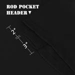 H.VERSAILTEX 2 Panels Blackout Curtain Valances for Kitchen Windows/Living Room/Bathroom Privacy Protection Rod Pocket Decoration Scalloped Winow Valance Curtains, 52" W x 18" L, Black