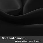 H.VERSAILTEX 2 Panels Blackout Curtain Valances for Kitchen Windows/Living Room/Bathroom Privacy Protection Rod Pocket Decoration Scalloped Winow Valance Curtains, 52" W x 18" L, Black