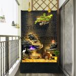 AA living room balcony outdoor courtyard ornament floor decoration modern water curtain wall rockery flowing water fountain