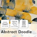 weesire 2 Pack Boho Floral Blackout Curtains, 52x84 Inches, Yellow Floral Pattern, Unlined, Grommet Top, Bedroom & Living Room