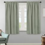 H.VERSAILTEX Blackout Curtains Thermal Insulated Window Treatment Panels Room Darkening Blackout Drapes for Living Room Back Tab/Rod Pocket Bedroom Draperies, 52 x 63 Inch, Light Sage, 2 Panels
