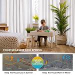 Deconovo 100% Blackout Curtains for Bedroom, Thermal Insulated and Noise Reducing Drapes, Room Darkening Window Curtains with Double Layer, Oeko-TEX Certified (Pure White, 52x84 Inch, 2 Panels)