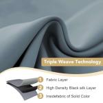 H.VERSAILTEX Stone Blue Blackout Curtains for Bedroom/Living Room 84 Inch Length 2 Panels Set - Thermal Insulated Room Darkening Grommet Top Blue Curtains(52 by 84 - Inch,Stone Blue)