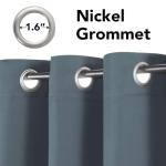 H.VERSAILTEX Stone Blue Blackout Curtains for Bedroom/Living Room 84 Inch Length 2 Panels Set - Thermal Insulated Room Darkening Grommet Top Blue Curtains(52 by 84 - Inch,Stone Blue)